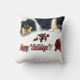 Collie Tri Color Christmas Kissen