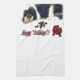 Collie Tri Color Christmas Küchentuch