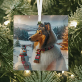 Collie Urlaub Ornament Aus Glas