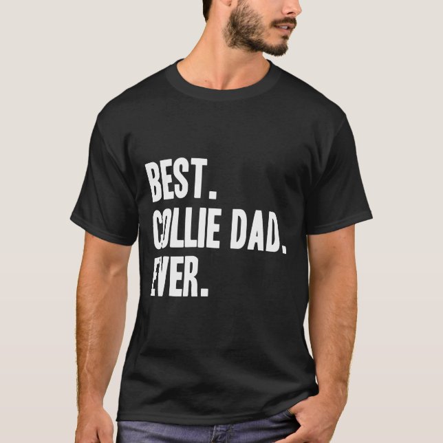 Collie Vater Funny Pet Border Collie Print Cloud T-Shirt (Vorderseite)