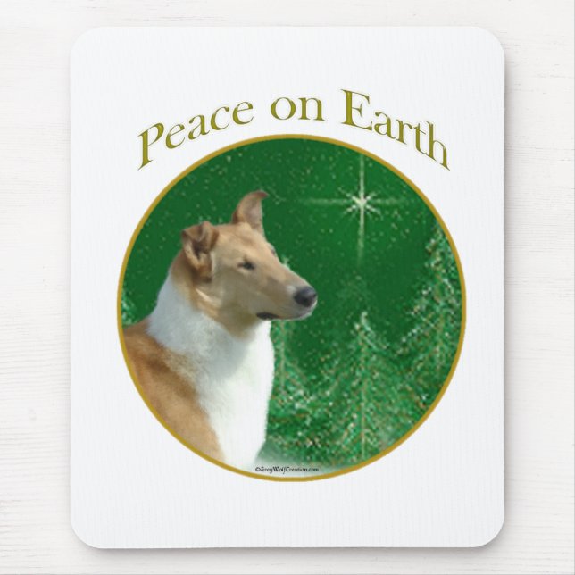Collie Weltfrieden Mousepad (Vorne)
