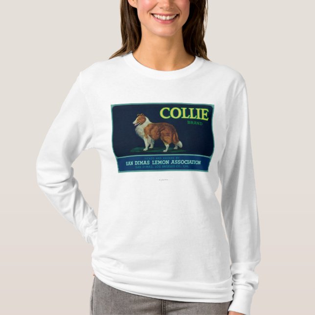 Collie-Zitrone LabelSan Dimas, CA T-Shirt (Vorderseite)