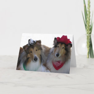 Colliecowpokes-Anlass-Karte Feiertagskarte