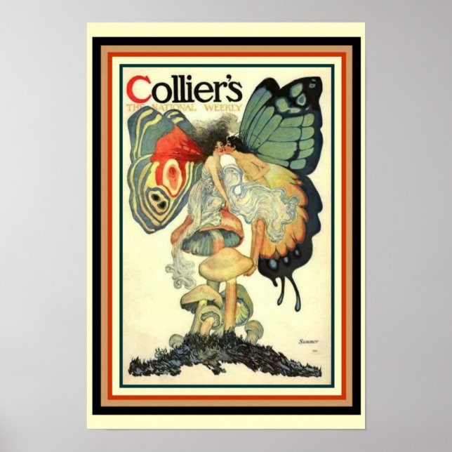 Collier's Magazine 1910 Art Nouveau Cover 13 x 19 Poster (Vorne)