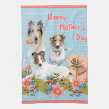 Collies und Blumen zum Muttertag