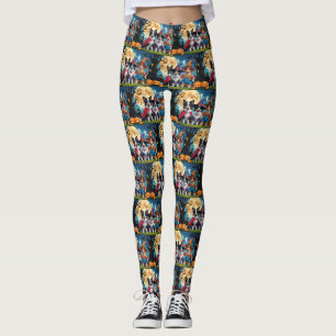Colliese an der Grenze Hunde Pumpkin Halloween Fun Leggings