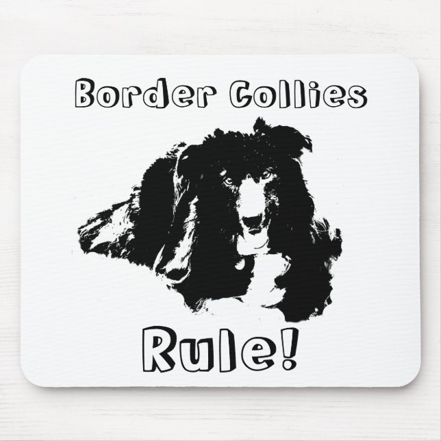 Colliese an der Grenze Regel Funny Dog Mousepad (Vorne)