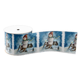 Colliese und Snowman Weihnachten Ripsband