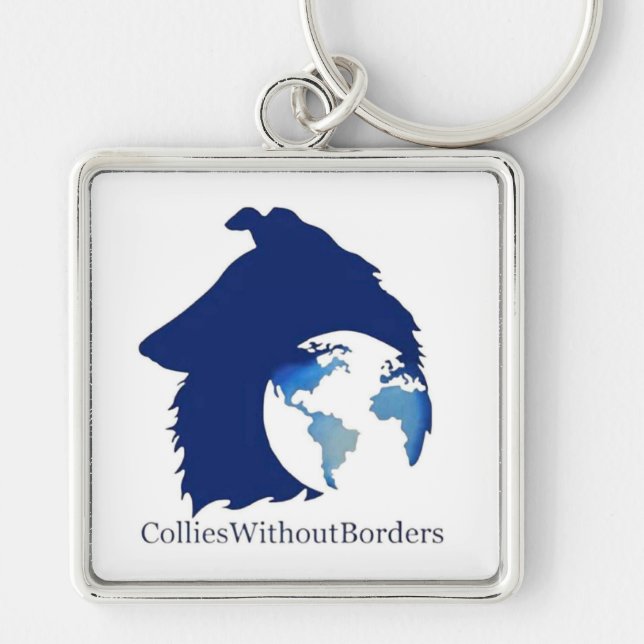 ColliesWithoutBorders-Logo Schlüsselanhänger (Vorne)