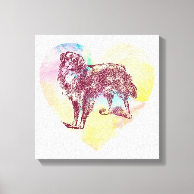 Collihund Leinwanddruck (Vorderseite)