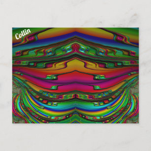 COLLIN ~ 3D-Fraktal Design Muster ~ Multicolor Postkarte
