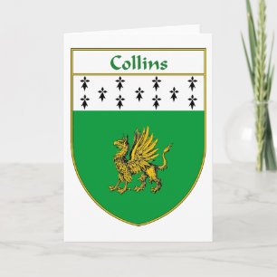 Collins Coat of Arms/Familienwappen Feiertagskarte