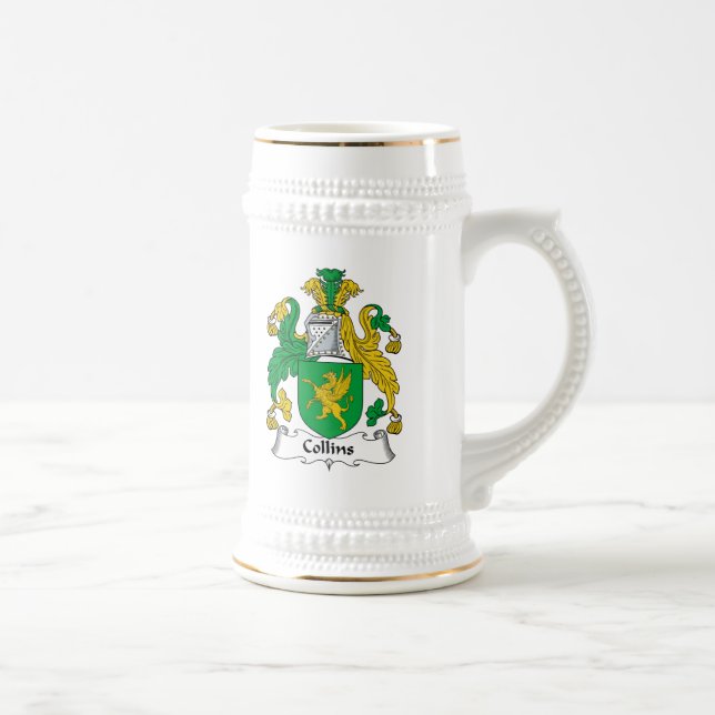 Collins Familienwappen Bierglas (Rechts)