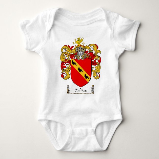 COLLINS FAMILIENWAPPEN - COLLINS WAPPEN BABY STRAMPLER (Vorderseite)