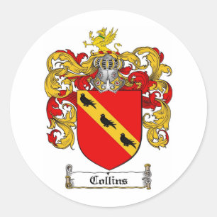 COLLINS FAMILIENWAPPEN - COLLINS WAPPEN RUNDER AUFKLEBER