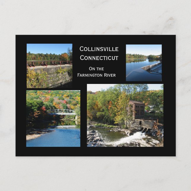 Collinsville am Farmington River Postkarte (Vorderseite)