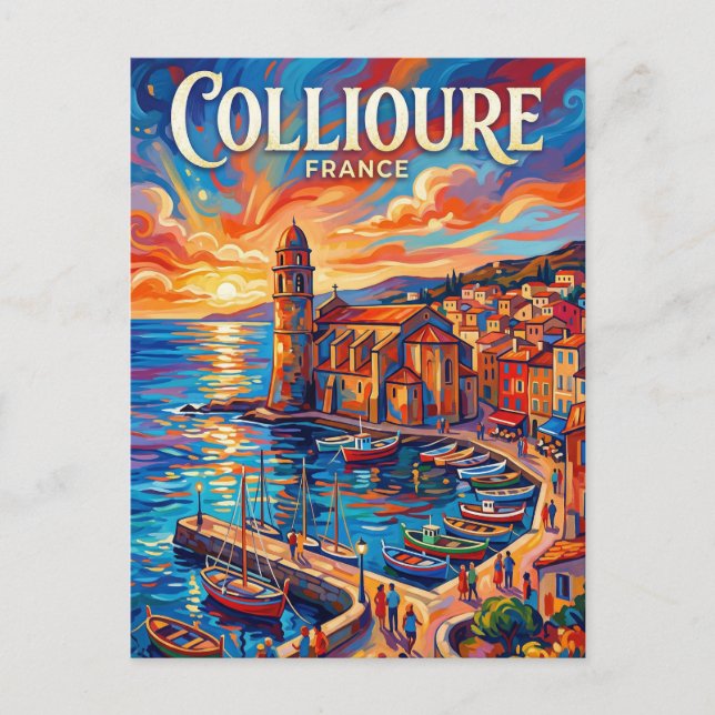 Collioure Frankreich Postkarte (Vorderseite)