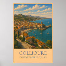 Collioure, Frankreich – Vintage-Reiseposter