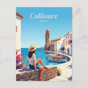 Collioure Ufer Frankreich Postkarte