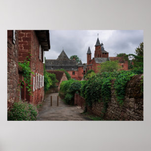 Collonges-La-Rouge, das rote Dorfplakat Poster