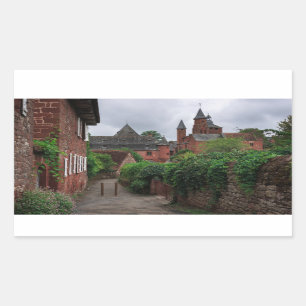 Collonges-la-Rouge, Frankreich, rechteckiger Aufkl Rechteckiger Aufkleber