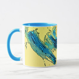 Collzierbare farbenfrohe PiCassieO Tasse West Wind