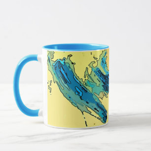 Collzierbare farbenfrohe PiCassieO Tasse West Wind