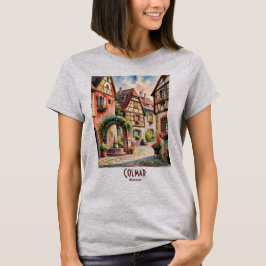 Colmar France Alsace Village Art Watercolor Travel T-Shirt