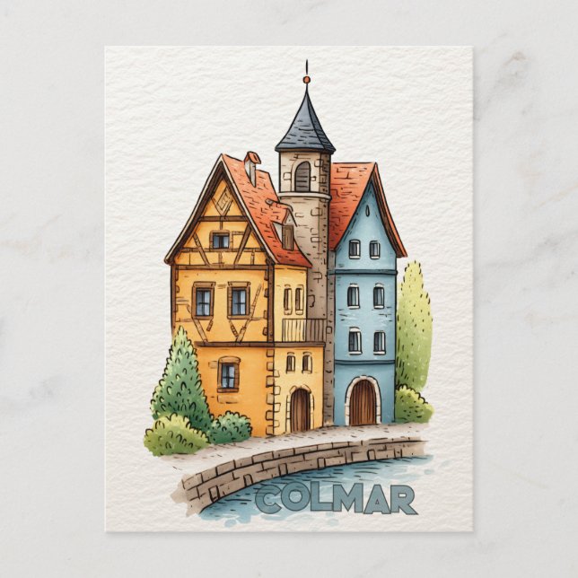 Colmar Frankreich Reise Postkarte (Vorderseite)
