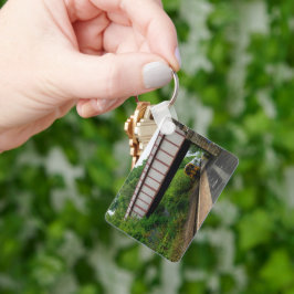 Colne Bound Train Leaving Burnley Barracks Railway Schlüsselanhänger