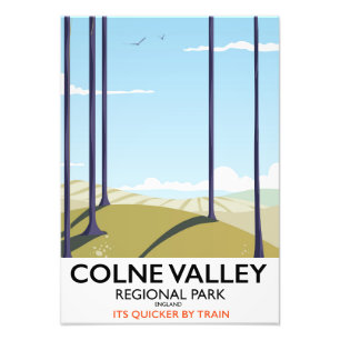 Colne Valley Regionalpark England-Bahn-Plakat Fotodruck