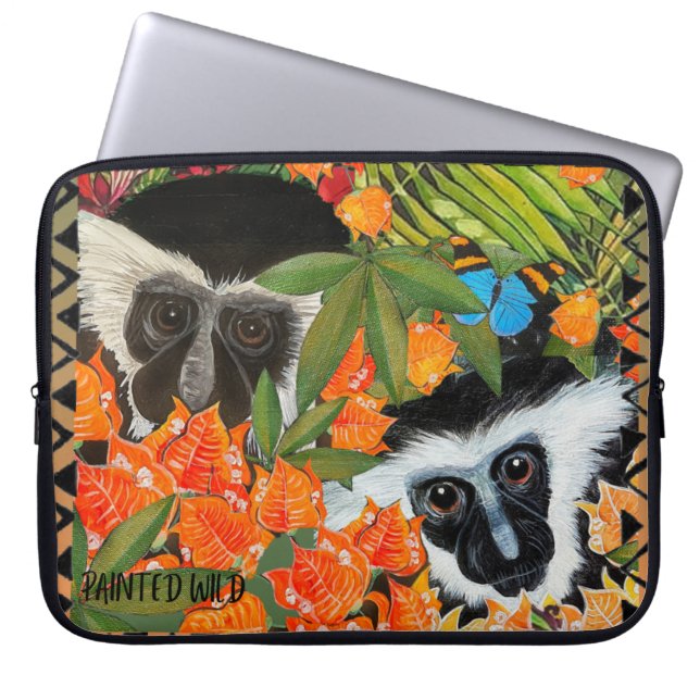 Colobus Friends Laptopschutzhülle (Vorderseite)