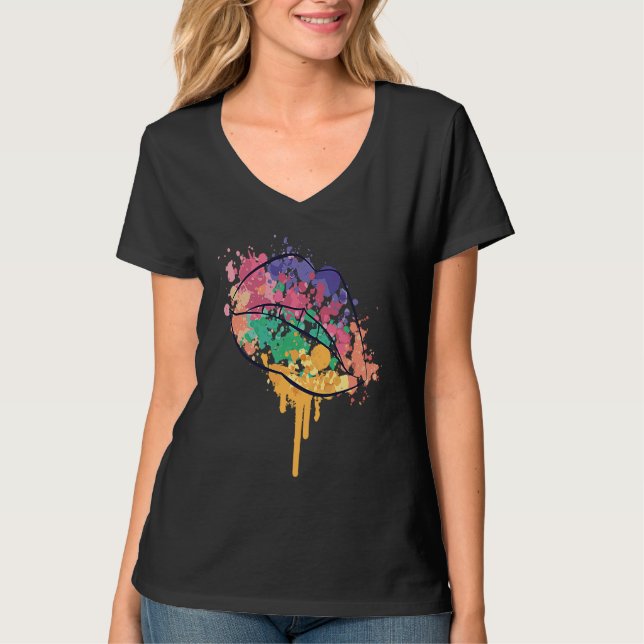 Colofrul Lips Sexy T-Shirt (Vorderseite)
