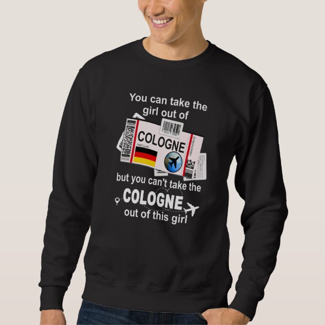 Cologne Boarding Pass  Cologne Girl  Cologne Sweatshirt (Vorderseite)