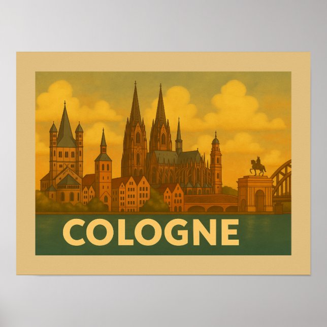 Cologne Germany City Art Poster (Vorne)