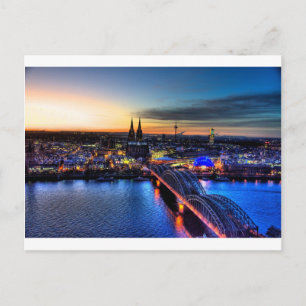 Cologne Germany Skyline Postkarte