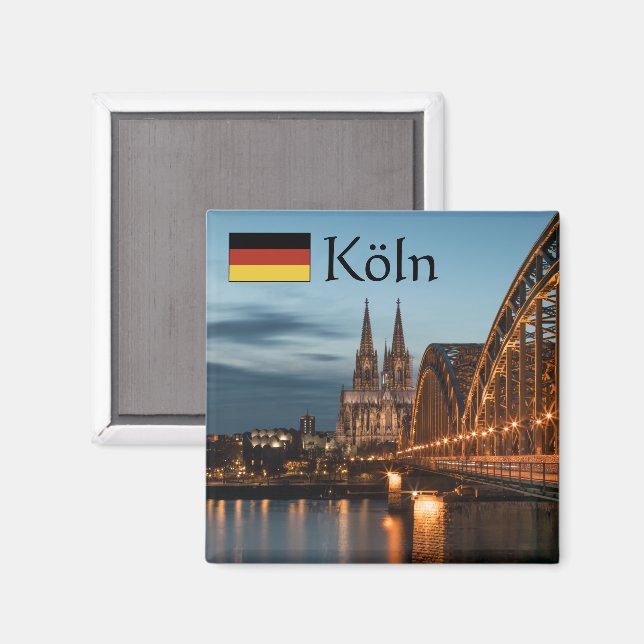 Cologne Souvenir Magnet (Vorderseite/Rückseite)