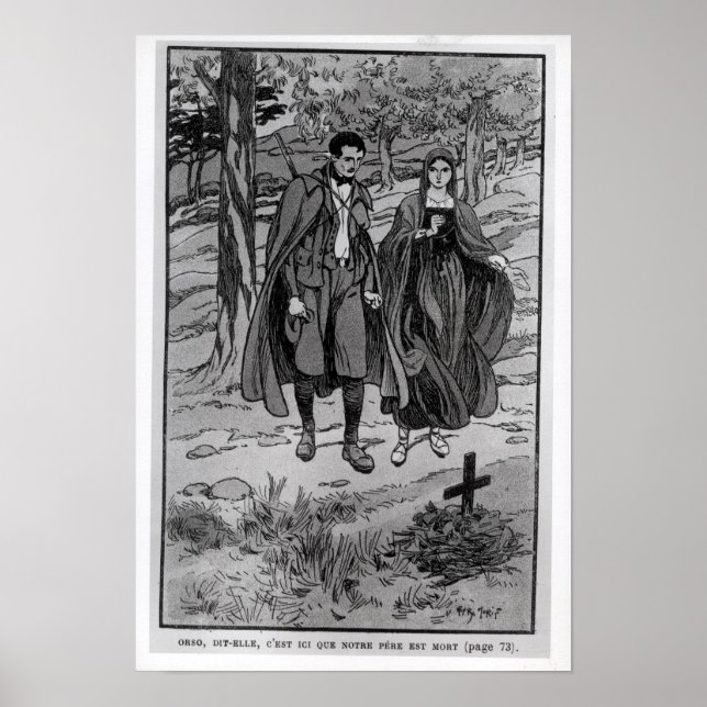 Colomba und ihr Bruder neben dem Vater Poster (Vorne)