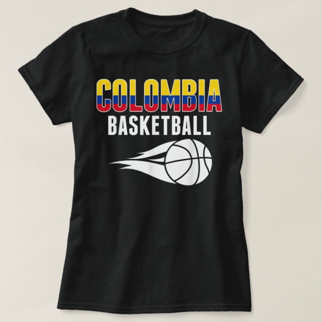 Colombia Basketball Fans Jersey Kolumbianische Fla T-Shirt (Design vorne)
