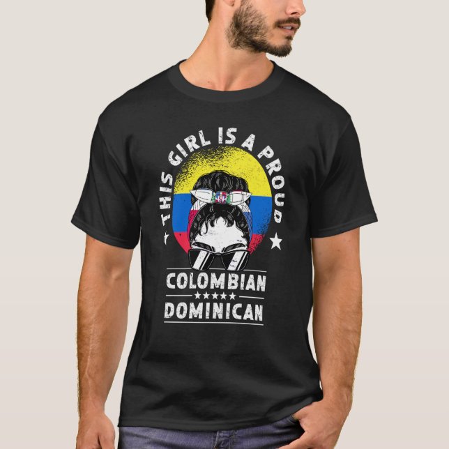 Colombia Flag Dominican Grown Women Girl Citizen P T-Shirt (Vorderseite)