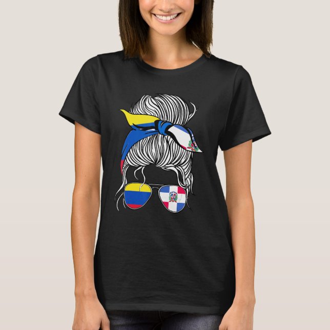 Colombia Flag Dominican Grown Women Girl Country T-Shirt (Vorderseite)