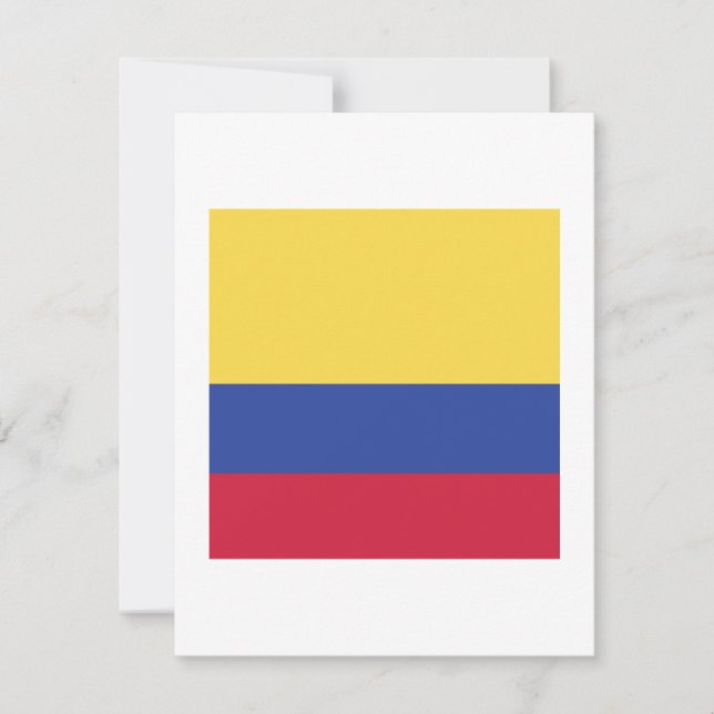 Colombia Flag Emblem Save The Date (Vorderseite)