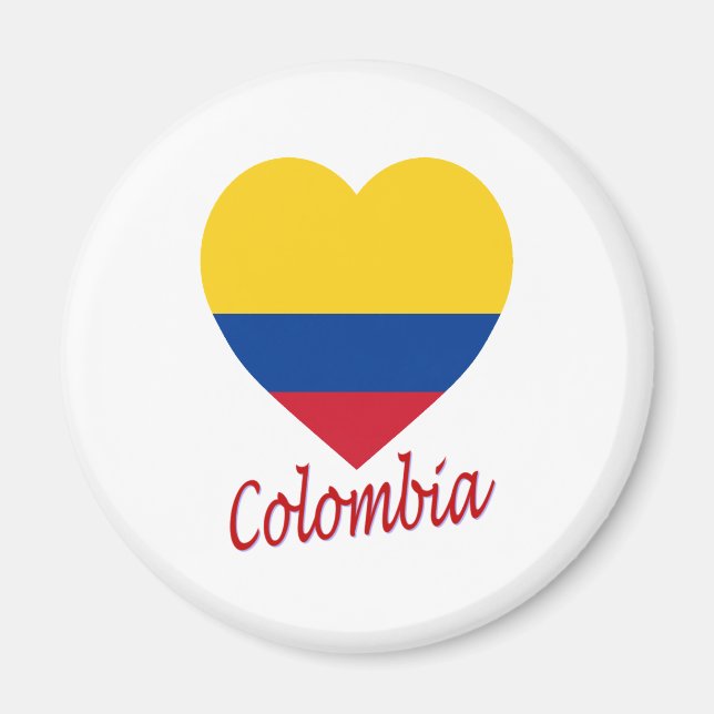 Colombia Flag Heart Magnet (Vorne)