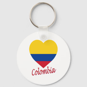 Colombia Flag Heart Schlüsselanhänger