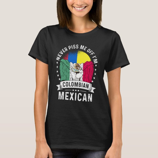 Colombia Flag Mexico Grown  Humor Citizen Pride T-Shirt (Vorderseite)