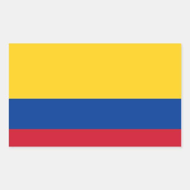 Colombia flag rechteckiger aufkleber (Vorderseite)