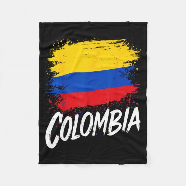 Colombia Lover Colombian Flag  Fleecedecke (Vorderseite)