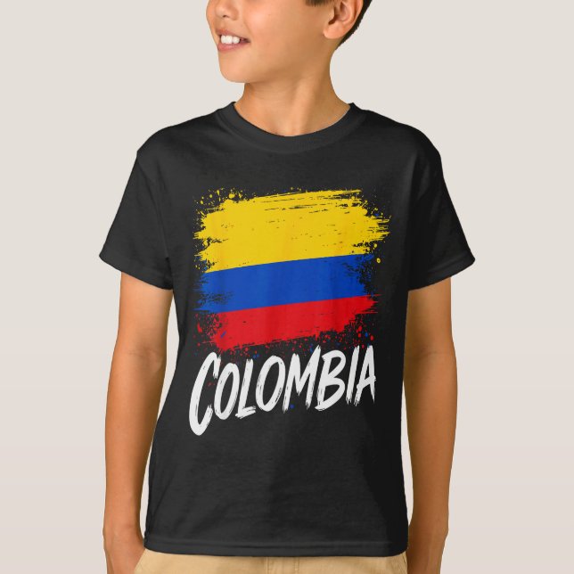 Colombia Lover Colombian Flag  T-Shirt (Vorderseite)