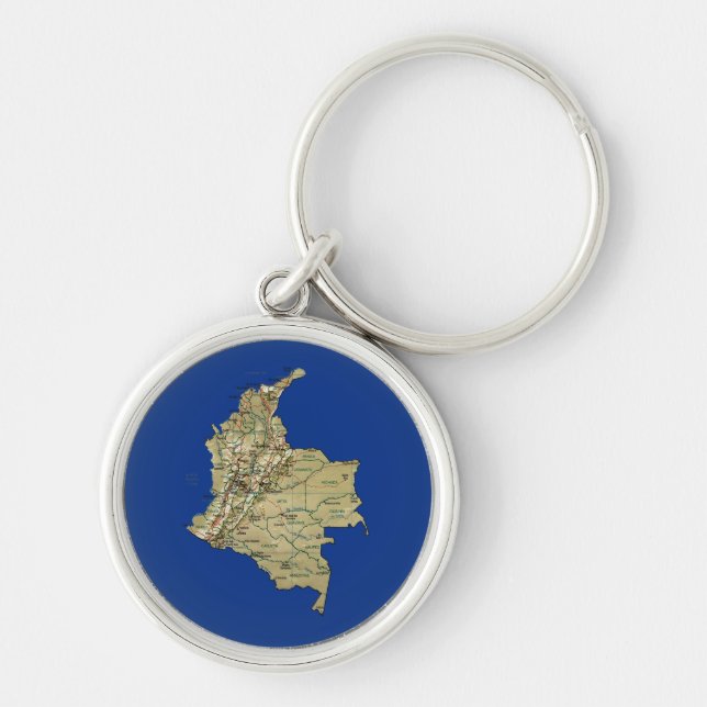 Colombia Map Keychain Schlüsselanhänger (Vorne)
