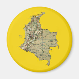 Colombia Map Magnet